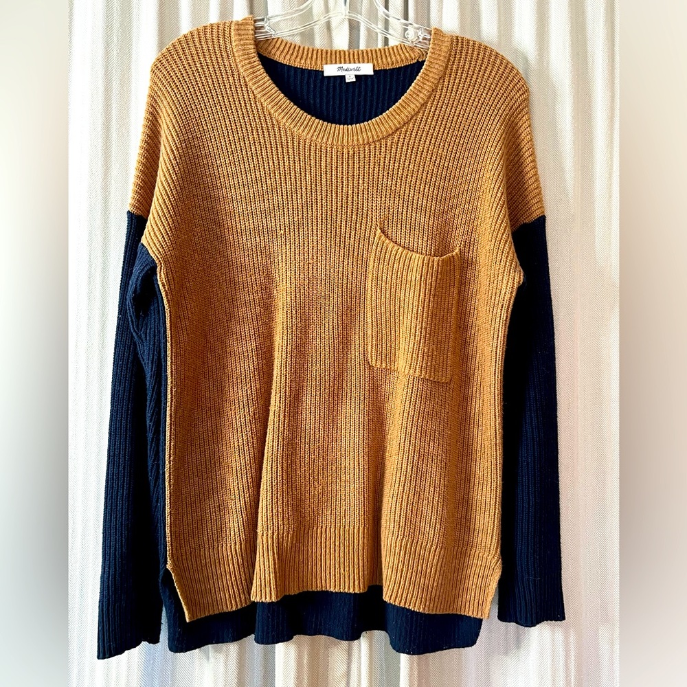 Madewell Thompson Pocket Sweater in Colorblock